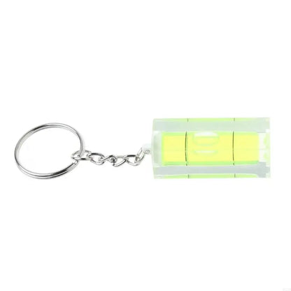 Mini Square Spirit Level Key Ring Key Chain Tool Gadget Fr Photo Wall Hanging TV Green Bubble Level Aligner Measuring Tool Nivel