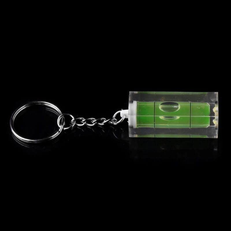 Mini Square Spirit Level Key Ring Key Chain Tool Gadget Fr Photo Wall Hanging TV Green Bubble Level Aligner Measuring Tool Nivel
