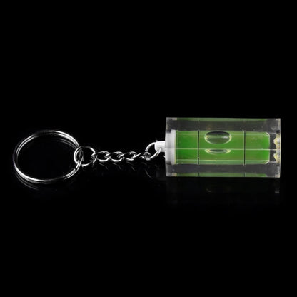 Mini Square Spirit Level Key Ring Key Chain Tool Gadget Fr Photo Wall Hanging TV Green Bubble Level Aligner Measuring Tool Nivel