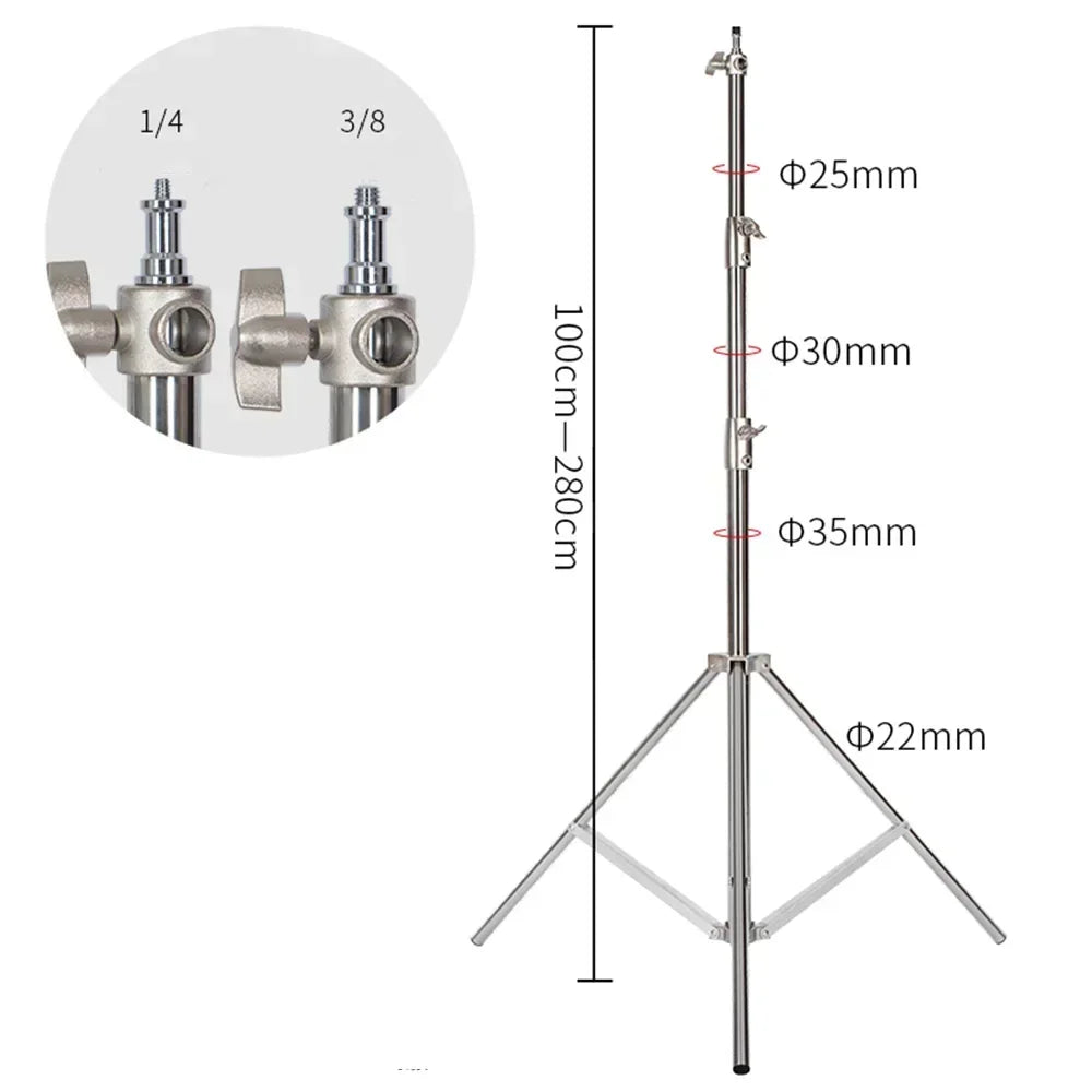 240CM/7.9FT 1/4 Screw Photography DJ Light Tripod Stand For Softboxes Green Screen Umbrella Reflector Photo Studio Lighting
