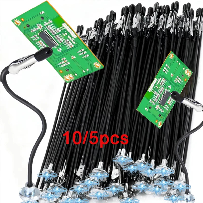 10/5PCS Magnetic Flexible Alligator Clip Electric Test Crocodile Clip for DIY Note Card Clamps Kitchen Menu Holder Photo Clips