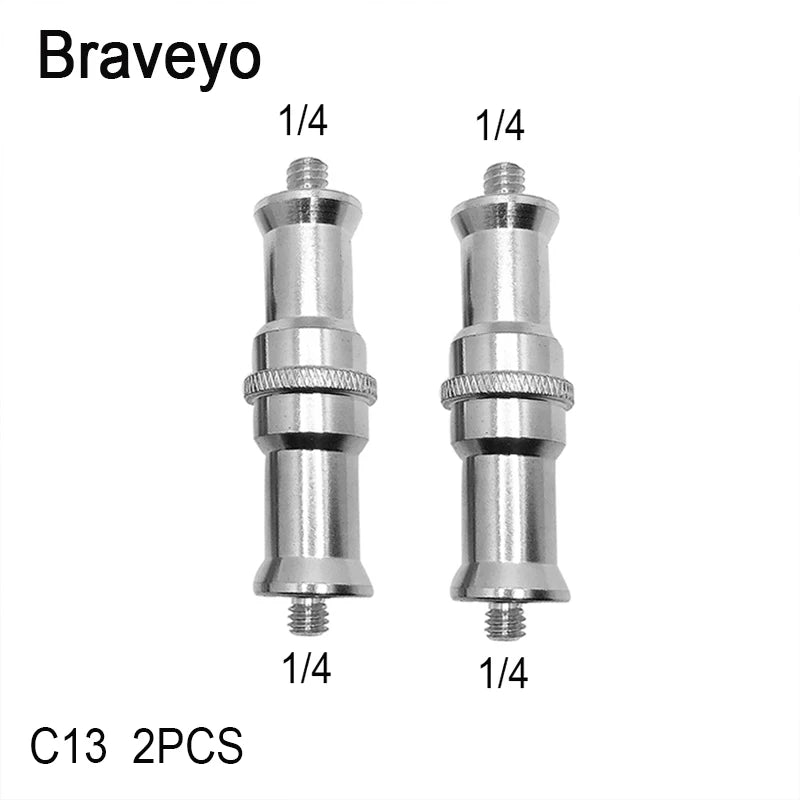Flash Bracket Conversion Screw 1/4 3/8 Inch Long Stud Socket Revolving Transfer Metal Screw Tripod Photography Accessories