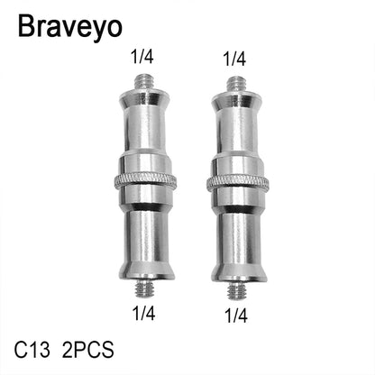 Flash Bracket Conversion Screw 1/4 3/8 Inch Long Stud Socket Revolving Transfer Metal Screw Tripod Photography Accessories