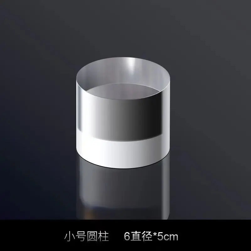 Transparent Acrylic Plate Photo Background Cosmetics Still Life Product Posing Photography Props Geometry Shooting Display