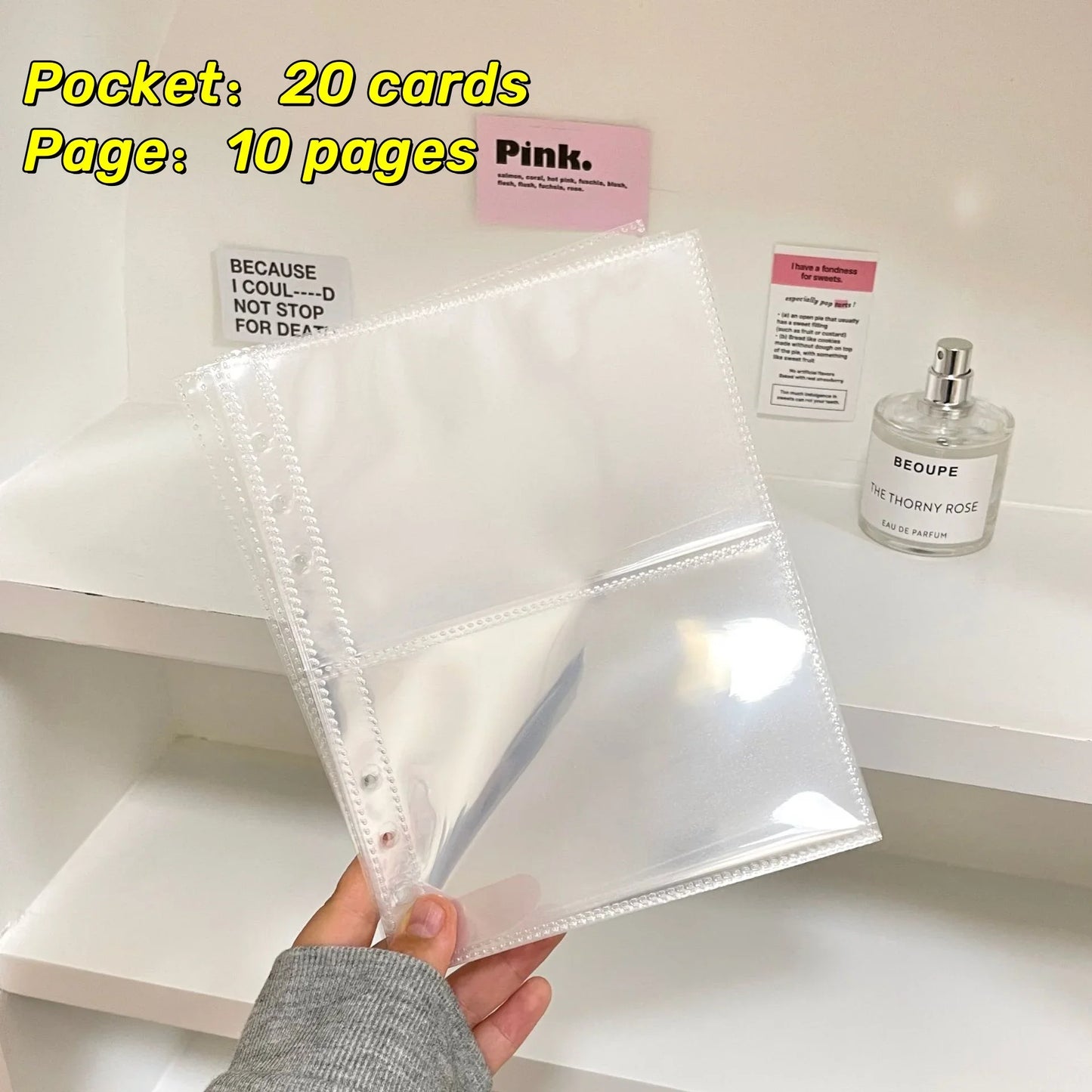 1-4 Grids INS Girl Album Small Card Collect Album Multi-Pockets Photo Card Binder Top Loading Photo Sheet Protector Collect Card