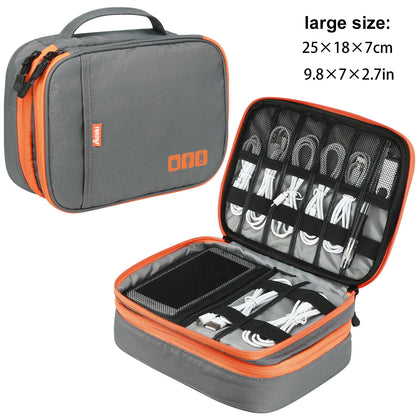 Portable Electronic Accessories Travel case,Cable Organizer Bag Gadget Carry Bag for iPad,Cables,Power,USB Flash Drive, Charger