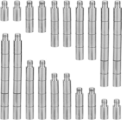 50Pcs Scrapbook Extension Screws Photo Albums Extension Post Replacements 12x5mm Binding Screws Platinum Extention
