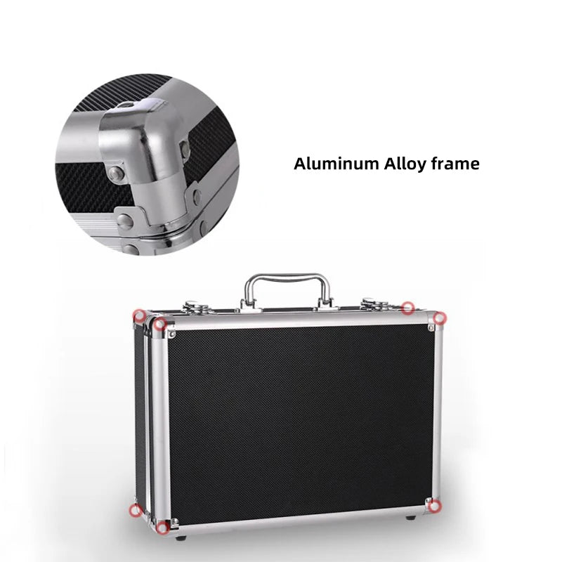 Aluminum Alloy Frame Protective Suitcase Box for Microphones Sound Card Storage Bag for Cameras Accessories