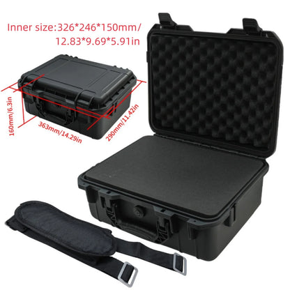 Equipment Hard Case with Pre-cut Sponge and Single Crossbody Strap, for Camera Photography Safety Toolbox Portable Case Suitcase