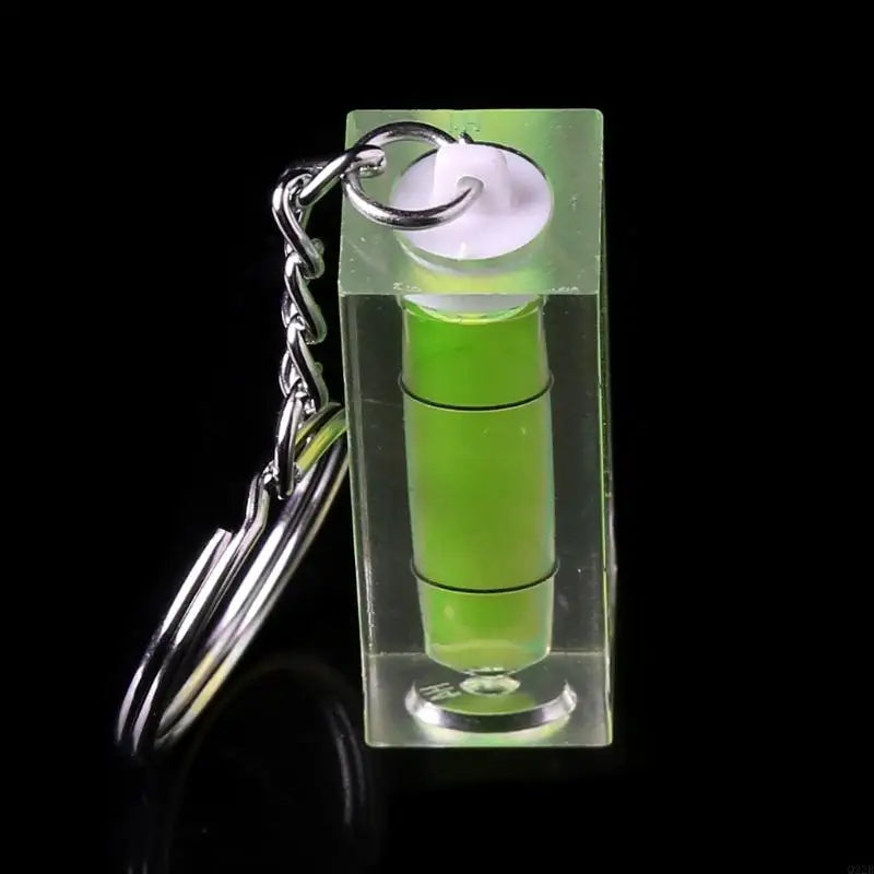 Mini Square Spirit Level Key Ring Key Chain Tool Gadget Fr Photo Wall Hanging TV Green Bubble Level Aligner Measuring Tool Nivel