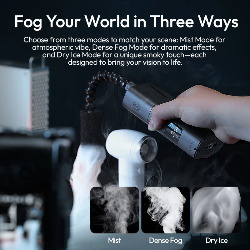 Ulanzi FM02 Fog Machine 30W Handheld Dry Ice Smoke Machine Studio Video Film Stage Effects Livestreaming Vlog Photography Tools