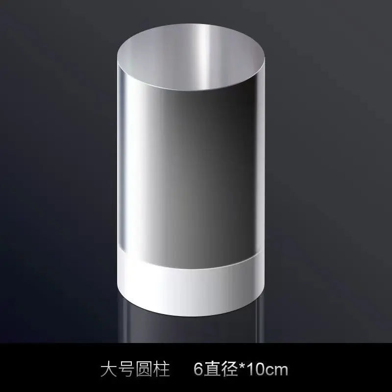 Transparent Acrylic Plate Photo Background Cosmetics Still Life Product Posing Photography Props Geometry Shooting Display