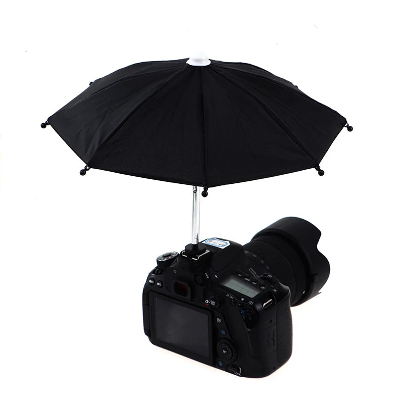 Hot Sale 1PC Black DSLR Camera Umbrella Universal Hot Shoe Cover Photography Accessory Camera Sunshade Rainy Holder Accessories