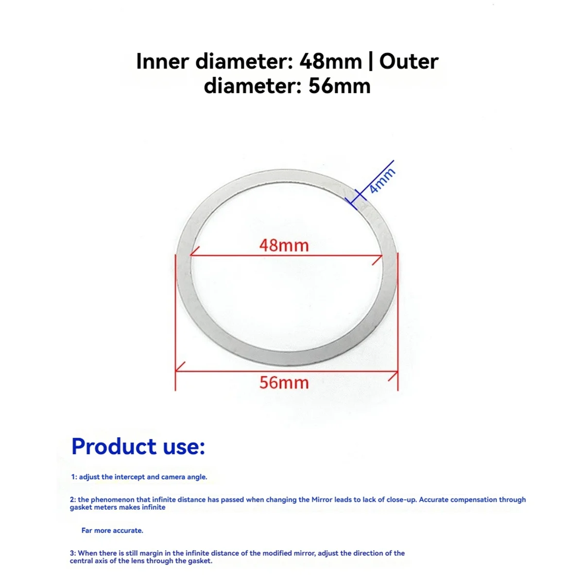 A72P Flanges 0.1-1MM Multiple Specifications Stainless Steel Flange Gasket Camera Photography Astronomy Telescope Part M48
