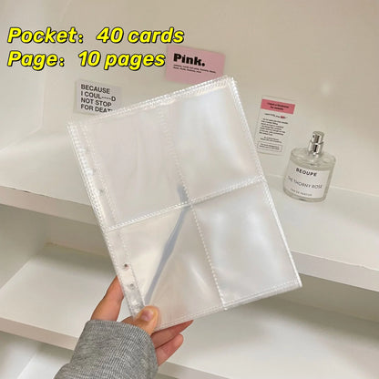 1-4 Grids INS Girl Album Small Card Collect Album Multi-Pockets Photo Card Binder Top Loading Photo Sheet Protector Collect Card