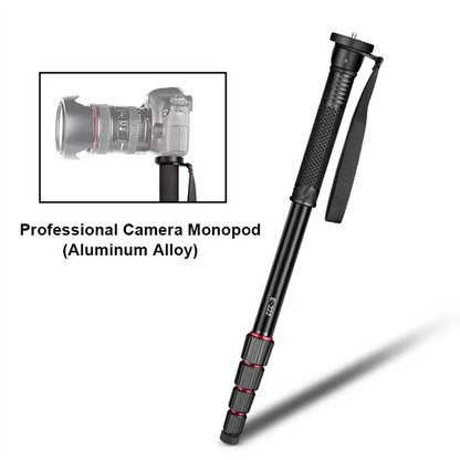ABAC-Aluminium E222 Camera Monopod Mount Adapter Photography Walking Stick Lightweight For Canon Sony Video Camera