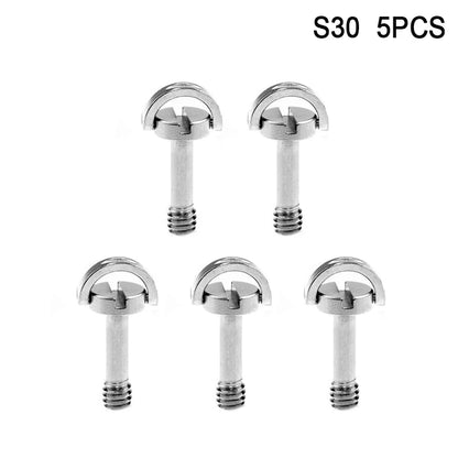 1/4-20 D-ring Mounting Camera Screws Stainless Steel Extended DSLR Tripod Quick Release Plate Screw Photography Accessories