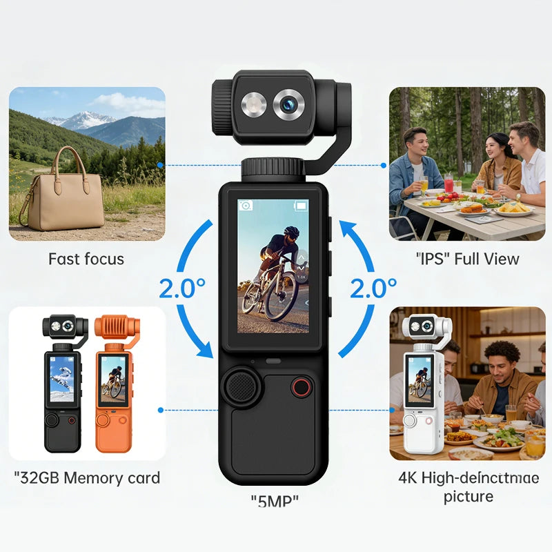4K 1080P HD Mini Camera Portable Small Digital Video Recorder Surveillance Camcorder Night Vision Video Police BodyCam Infrared