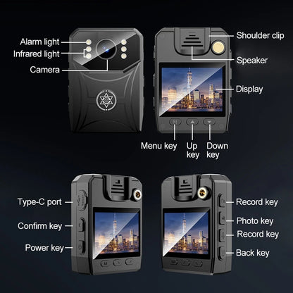 4K HD Mini Cameras with WIFi 3000mAh Digtal Video Recorder with IPS Screen Night Vision Police Body Camera Portable Camcorder
