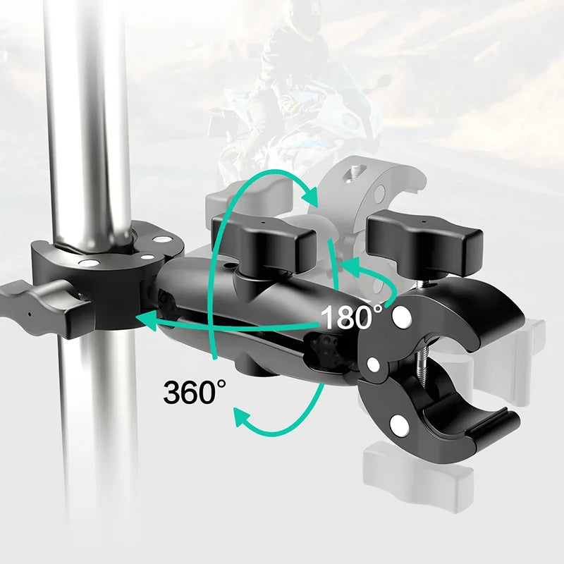 Camera Mount Adapter Motorcycle Handlebar Clip Camera Crab Clamp For Camera Gopro LED Light Filming Studio Cycling Mobile Phone