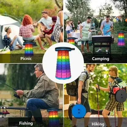 Portable Plastic Folding Telescopic Chair, Lightweight Adjustable Stool for Fishing Beach Camping, Compact Outdoor Foldable Seat