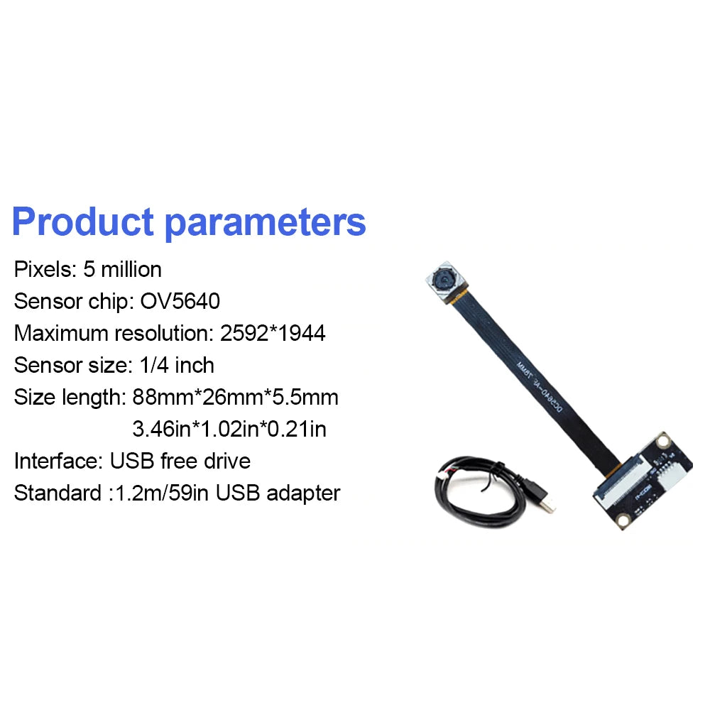 OV5640 5 Million Video Camera Module All-in-one Auto-Focus Fixed-Focus USB Drive-Free Module For Notebook Electronic Component