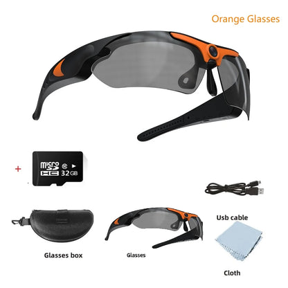 Wearable HD 1080P Camera Outdoor Cycling Glasses Polarized Lens Smart Camcorder Security Protection Video Record Smart Camera
