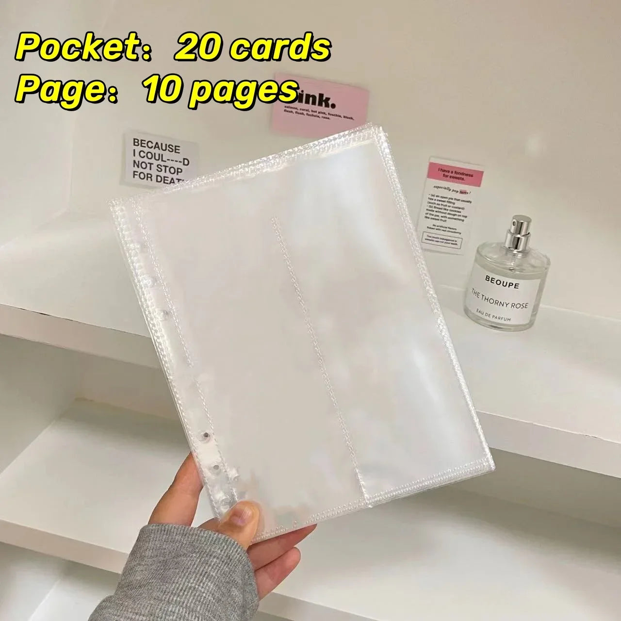 1-4 Grids INS Girl Album Small Card Collect Album Multi-Pockets Photo Card Binder Top Loading Photo Sheet Protector Collect Card