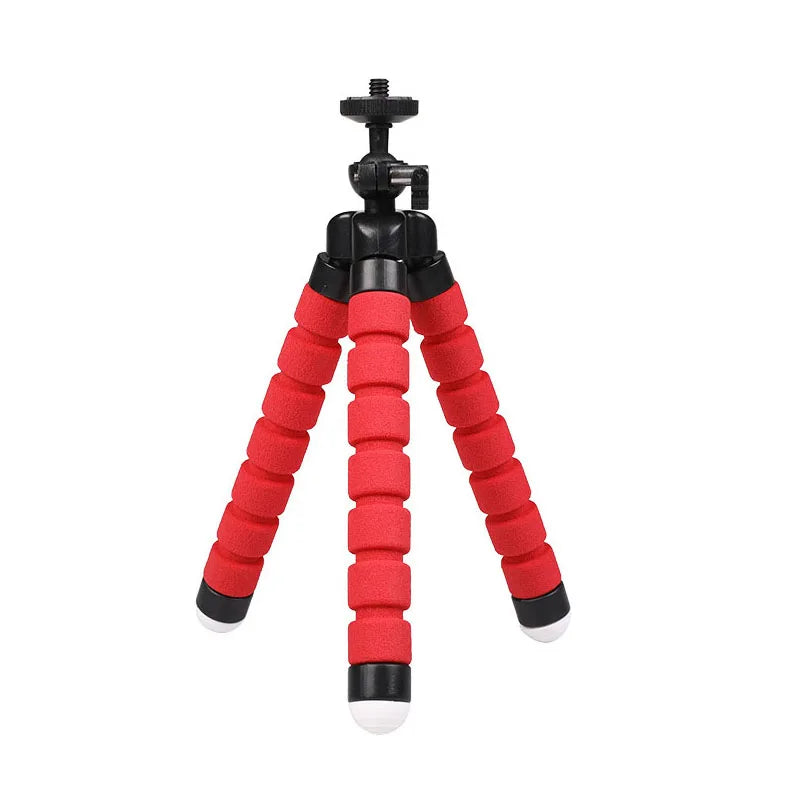 Flexible Octopus Mini Tripod for Phone & Action Camera — With Holder Clip
