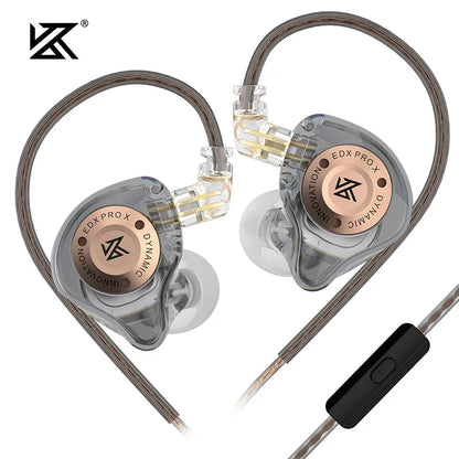 KZ EDX PRO X Dynamic Drive Earphones HIFI Bass Earbud DJ Music Cancelling Sport Headsets 2PIN Cable KZ ZSTX ZSNPRO X ZS10PRO ZVX