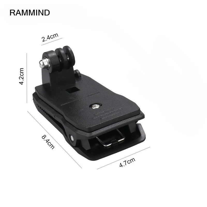 Anti-Slide 360° Rotary Action Cam Sports Camera Quick Clip Backpack Strap Mount Clamp Holder for GoPro DJI OSMO Travel Vlogging