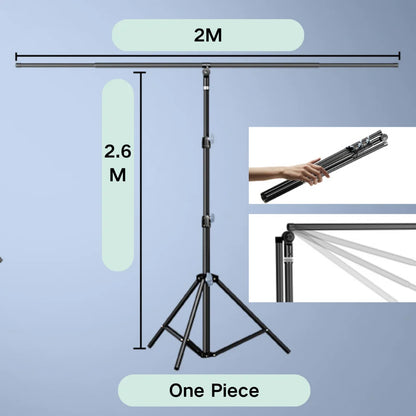Adjustable Small Desk T-shaped Tripod Stand Background Backdrop Photography Support System Photo Studio Paper Muslin Backdrops