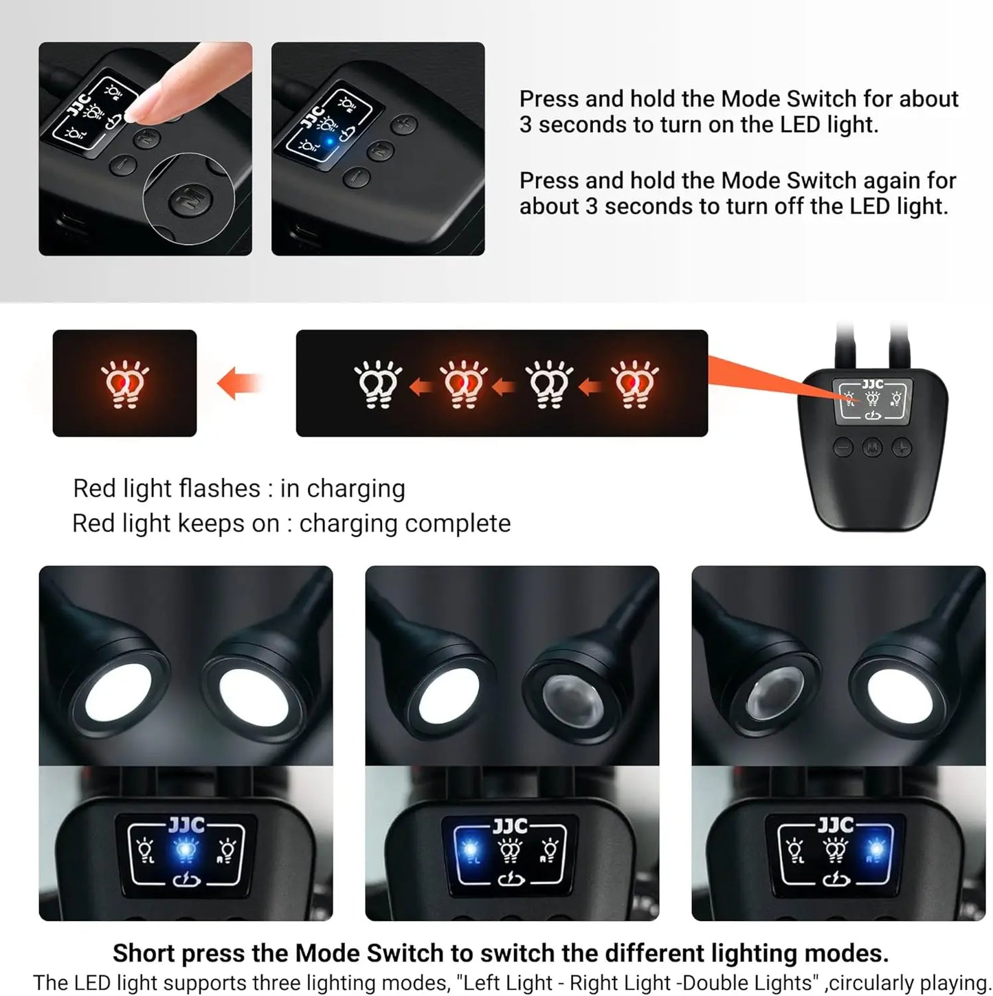 Adjustable LED Macro Arm Light with 10 Brightness Levels, CRI 95+, Type-C Charging for Camera Close-up Photography