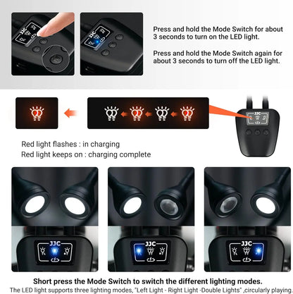 Adjustable LED Macro Arm Light with 10 Brightness Levels, CRI 95+, Type-C Charging for Camera Close-up Photography