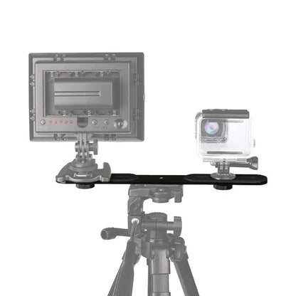Universal Dual Flash Bracket Holder with 2 1/4" Adapter Screws for Studio Tripod Light Stand Digital SLR Camera Drop Shipping