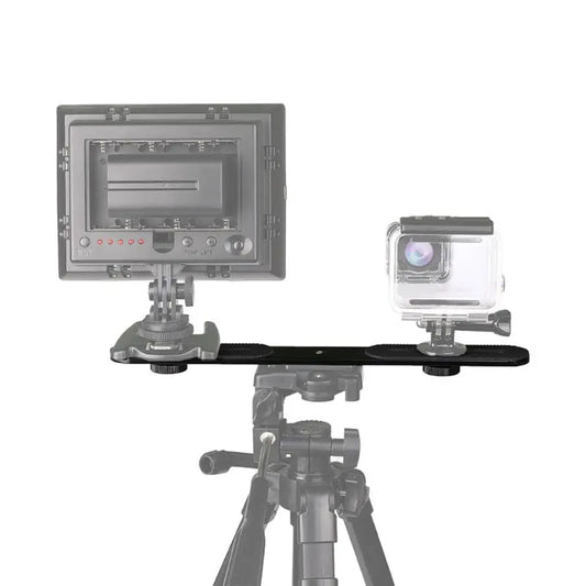 Universal Dual Flash Bracket Holder with 2 1/4" Adapter Screws for Studio Tripod Light Stand Digital SLR Camera Drop Shipping