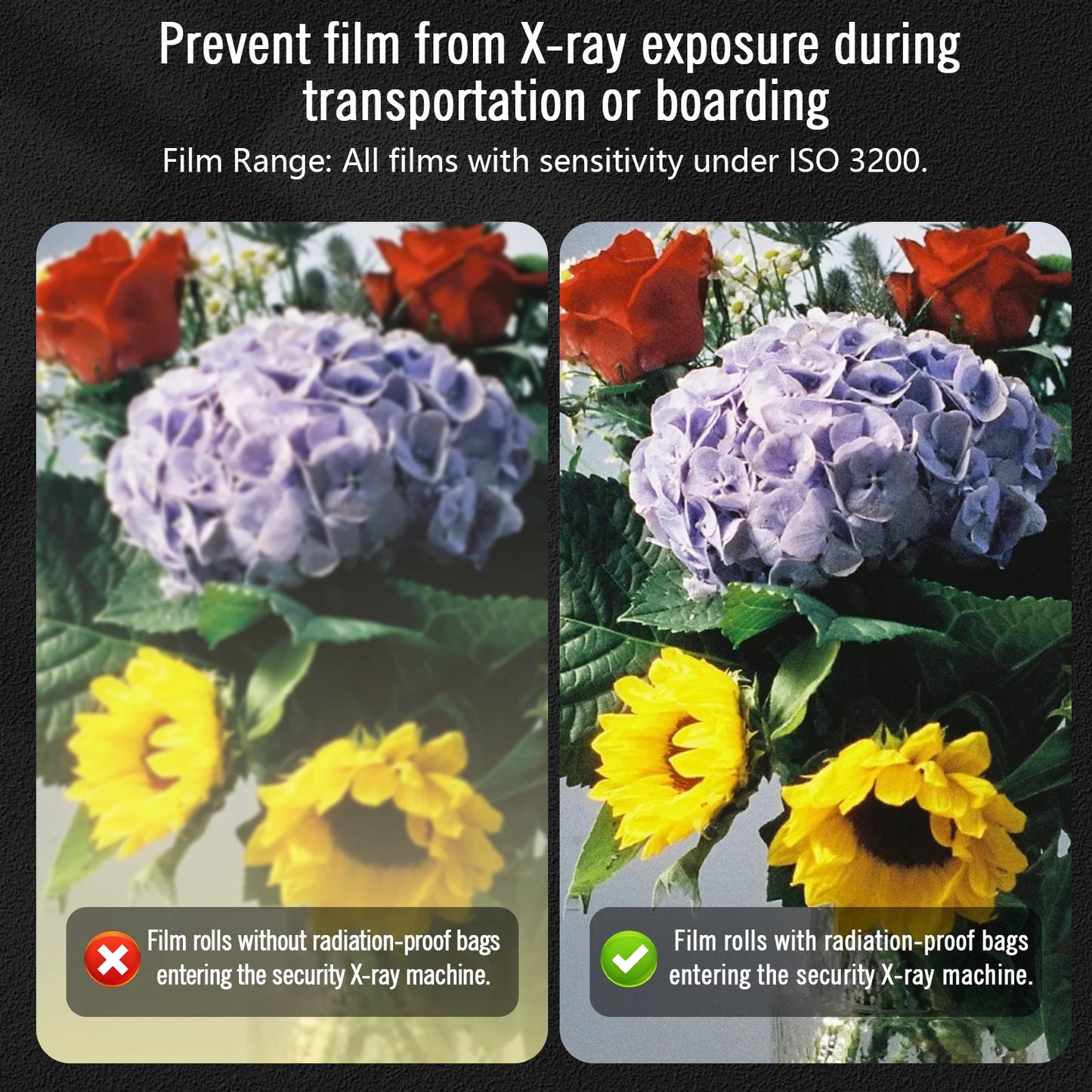 eTone Professional Waterproof Film-guard Anti-X-ray Lead Foil Bag for 2pc 4x5 Film or 135/120/620 Middle Format Camera Protector