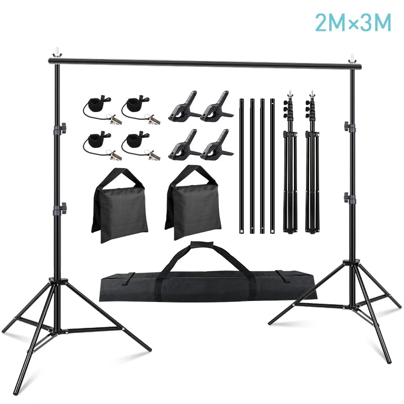 Backdrop Stand Video Photo Video Studio Background Support System Kit With Carry Bag For Photography Party Event Stand