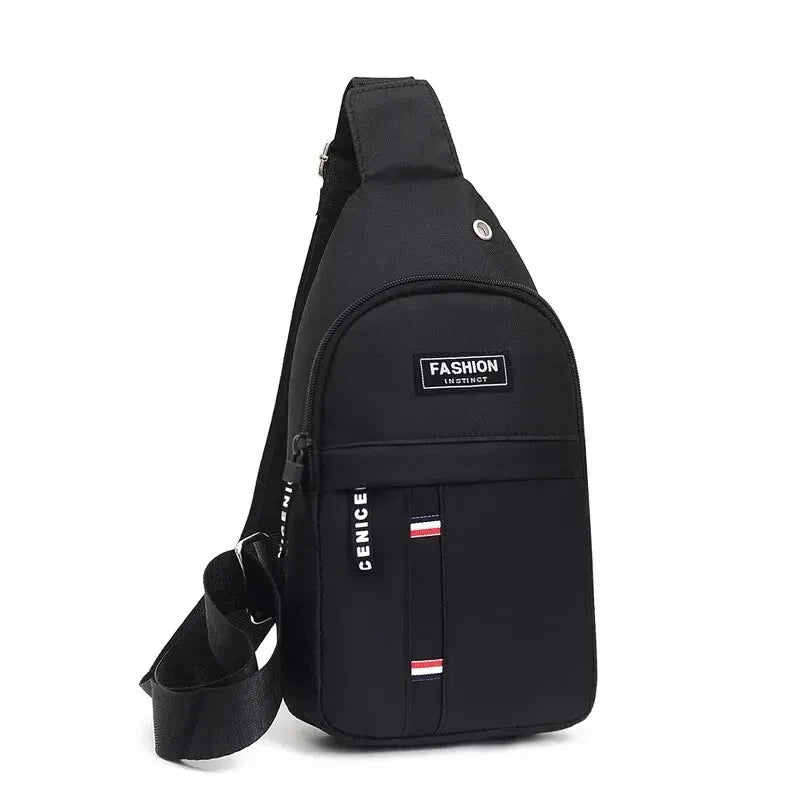 Men's and women's adjustable breast pockets, single-shoulder diagonal cross Oxford fabric breast pockets