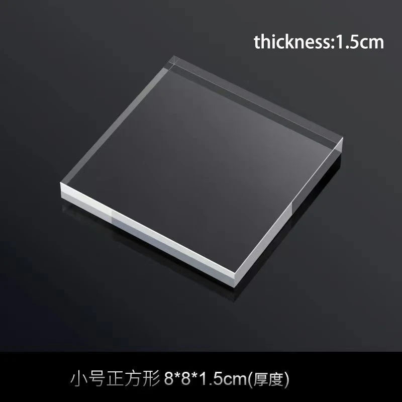 Transparent Acrylic Plate Photo Background Cosmetics Still Life Product Posing Photography Props Geometry Shooting Display