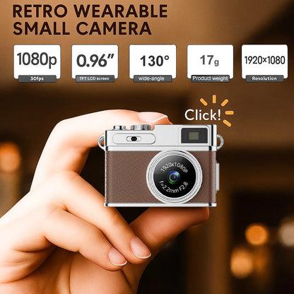 Magecam Retro Digital Camera 1080P Video Recorder LED Fill Light 0.96 Inch IPS Screen Portable Mini digital Camera