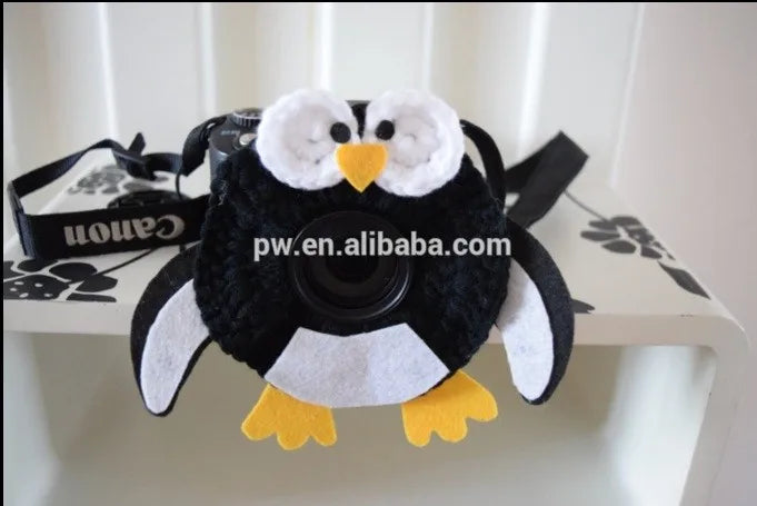 Camera Lens Buddy Baby Photography Attracts Stuffed Plush Toys Knitted Camera Lens Companion Photography Accessories