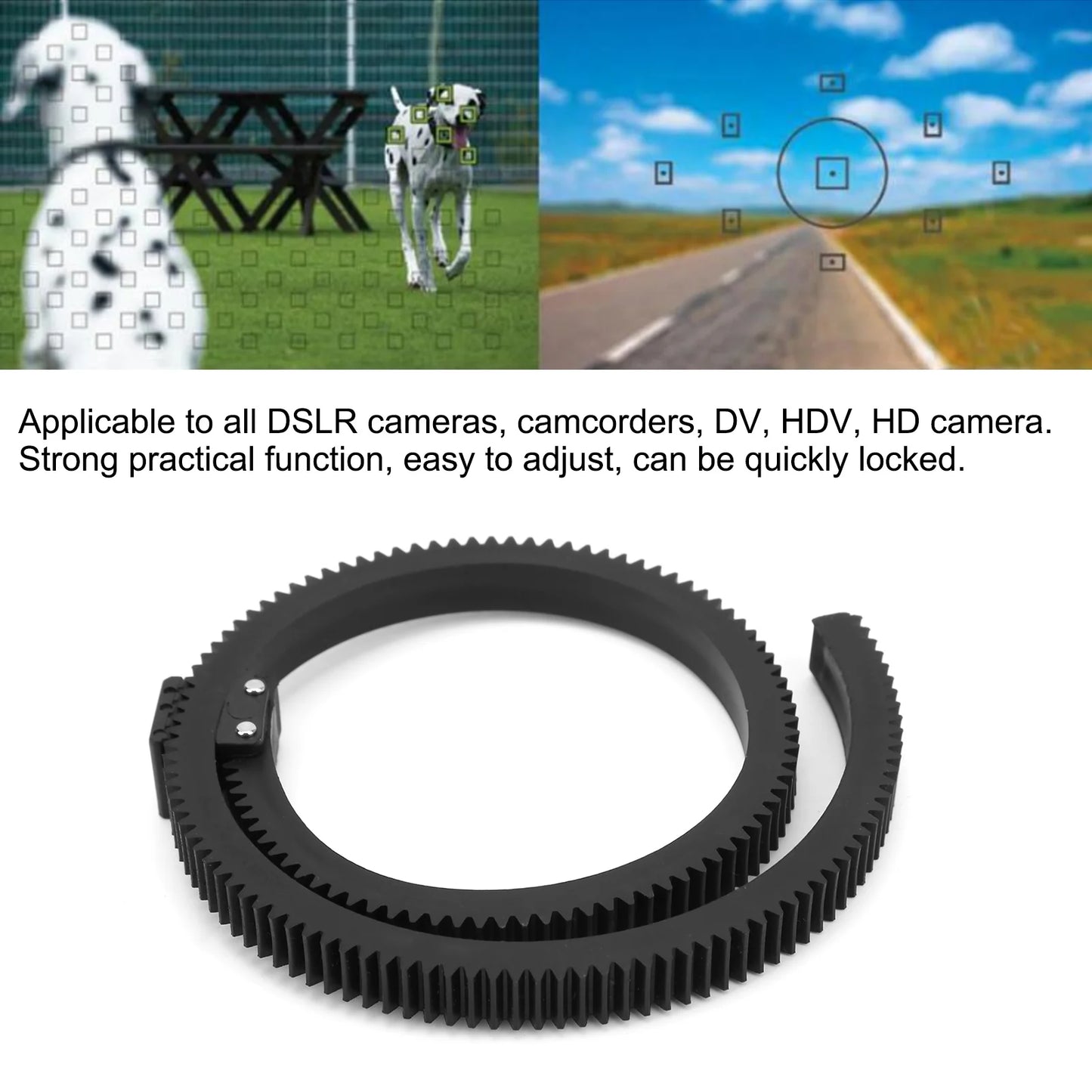Adjustable Follow Focus Len Gear Ring Adjustable Follow Focus Len Gear Ring Belt for SLR DSLR Camera Camcorder Camera Accessory