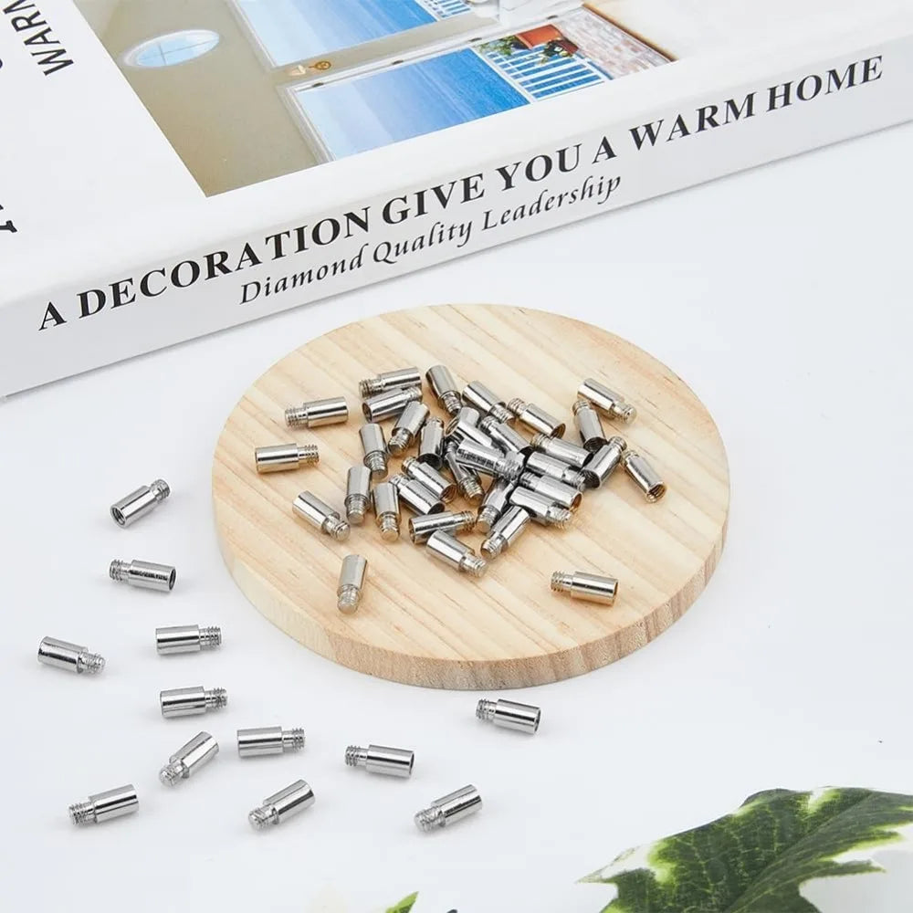 50Pcs Scrapbook Extension Screws Photo Albums Extension Post Replacements 12x5mm Binding Screws Platinum Extention