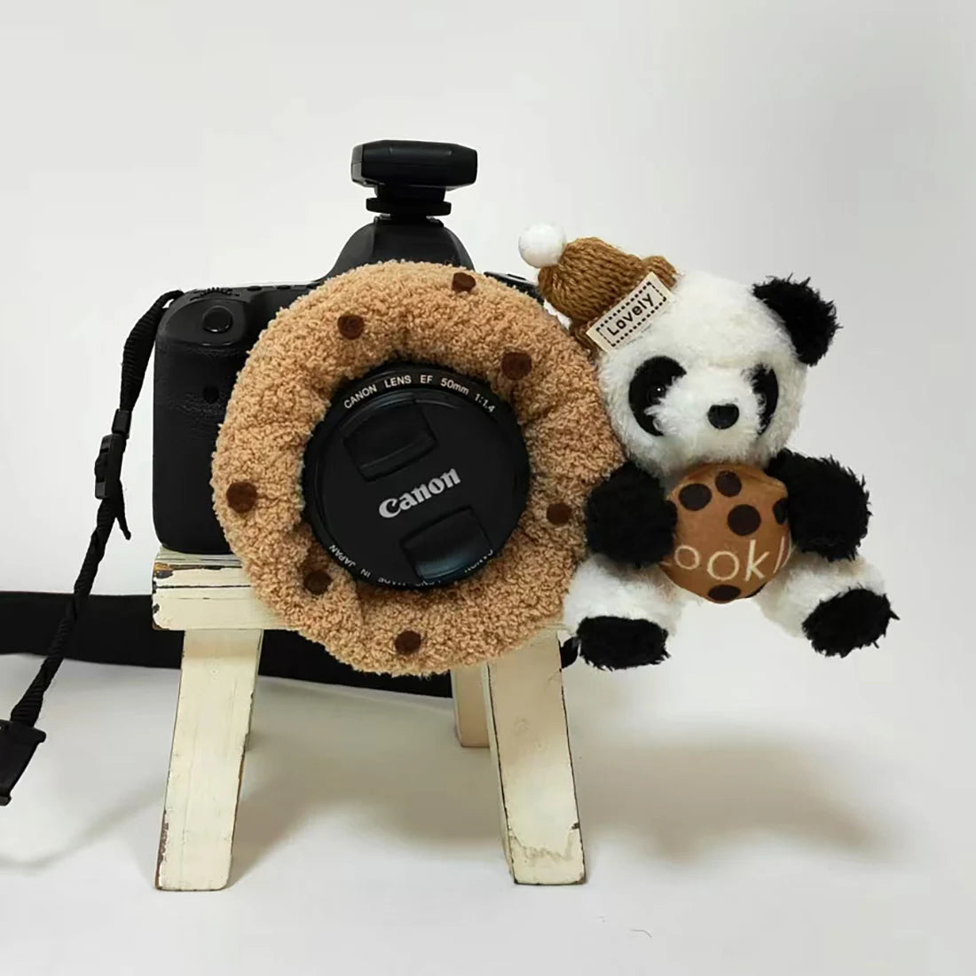 Camera Lens Buddy Baby Photography Attracts Stuffed Plush Toys Knitted Camera Lens Companion Photography Accessories