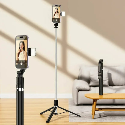 Bluetooth selfie stick 1.7MR1L/R1LS mobile tripod mini expandable phone holder for selfies, videos, and photography