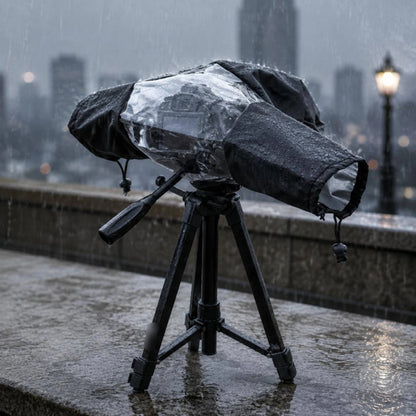 DSLR Rain Cover Weather Protection Camera Lens Rain Cover Lens Jacket Folds Flat Photo Gear Long-Lasting Nylon for Outdoor