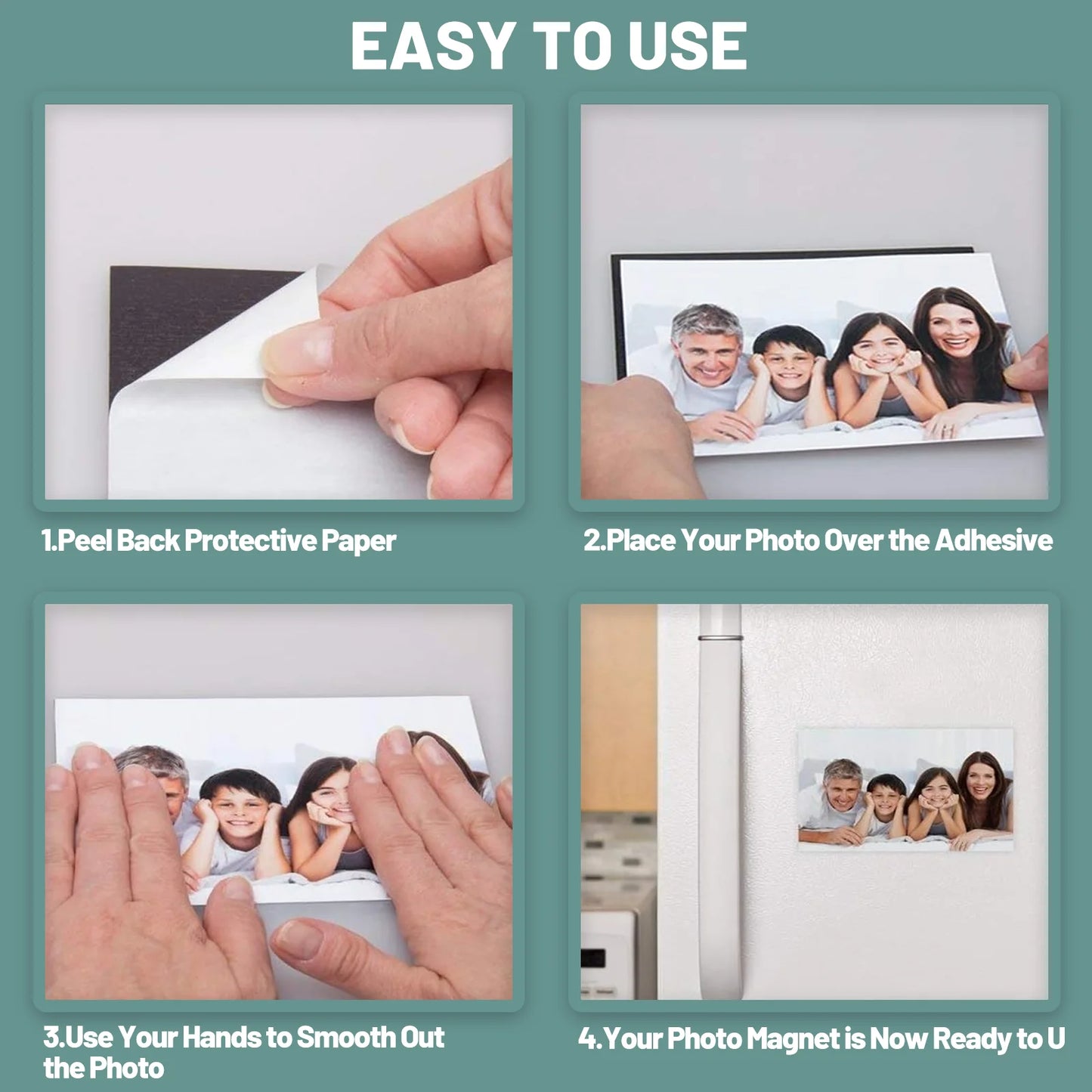 3R Magnetic Adhesive Sheets 3.5×5 Inch Self-adhesive Magnetic Paper Magnetic Adhesive Photo Paper Refrigerator Magnet