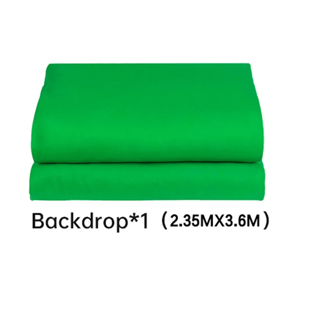 Portable Large Chromakey Green Screen Backdrop with Stand Photography Background Support System 240x400cm Shooting Video Photo