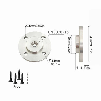 Mount Metal Base 40/50mm Hole 1/4-20,3/8-16,M6 Thread Screw Nut Adapter Tripod Bracket Cameras Flash Photography Accessories